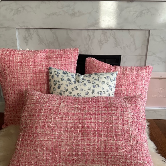 Pink Tweed 12 X 20 Throw Pillow - Picture 2 of 7